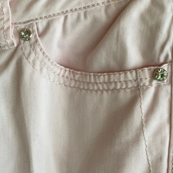 Ethyl jeans two capri size 8 colors pale pink and orange - Picture 8 of 12
